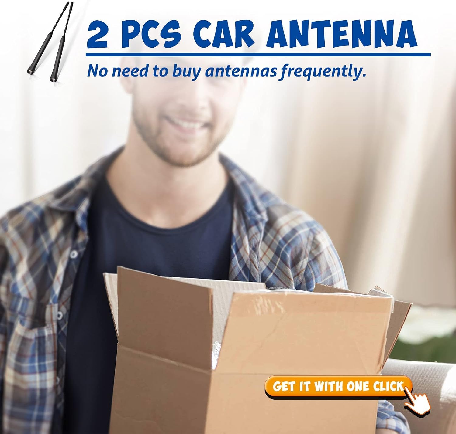 Eightwood Autoantenne FM DAB Autoradio Antenne Dachantenne Auto 2 Stück 23cm Ersatzantennenstab Auto Antenne mit starker FM/DAB-Empfangsfunktion