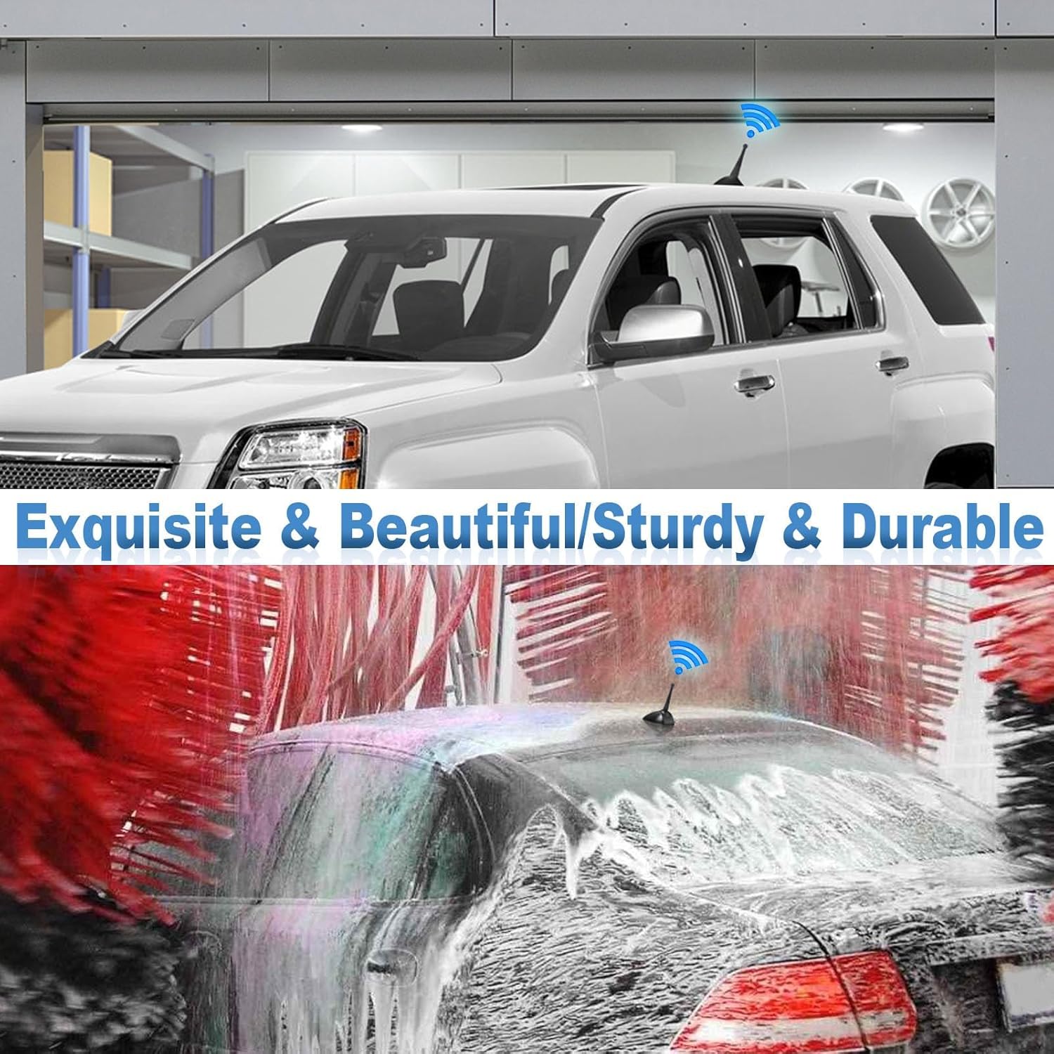 Eightwood Autoantenne Auto Dachantenne Kurz Mini Autoradio Antenne 8.6cm Universal Car Roof Antenna mit M6 M5 M4 Screws FM/AM Reception