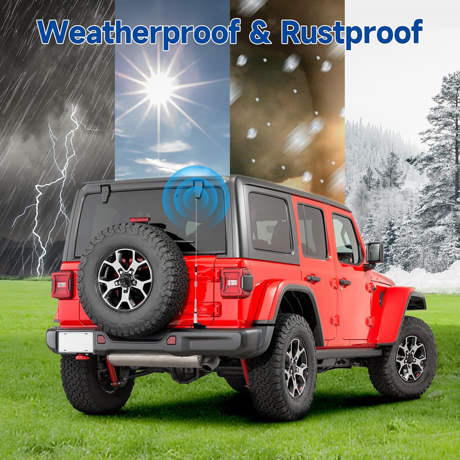 Eightwood VHF UHF Antenna Car CB Mobile Radio Antenna 75 cm Stainless Steel Dual Band 144/430 MHz Antenna CB Radio Antenna Pl259 + 5M Extension Cable for BTECH ICOM Midland Yaesu TYT Cobra