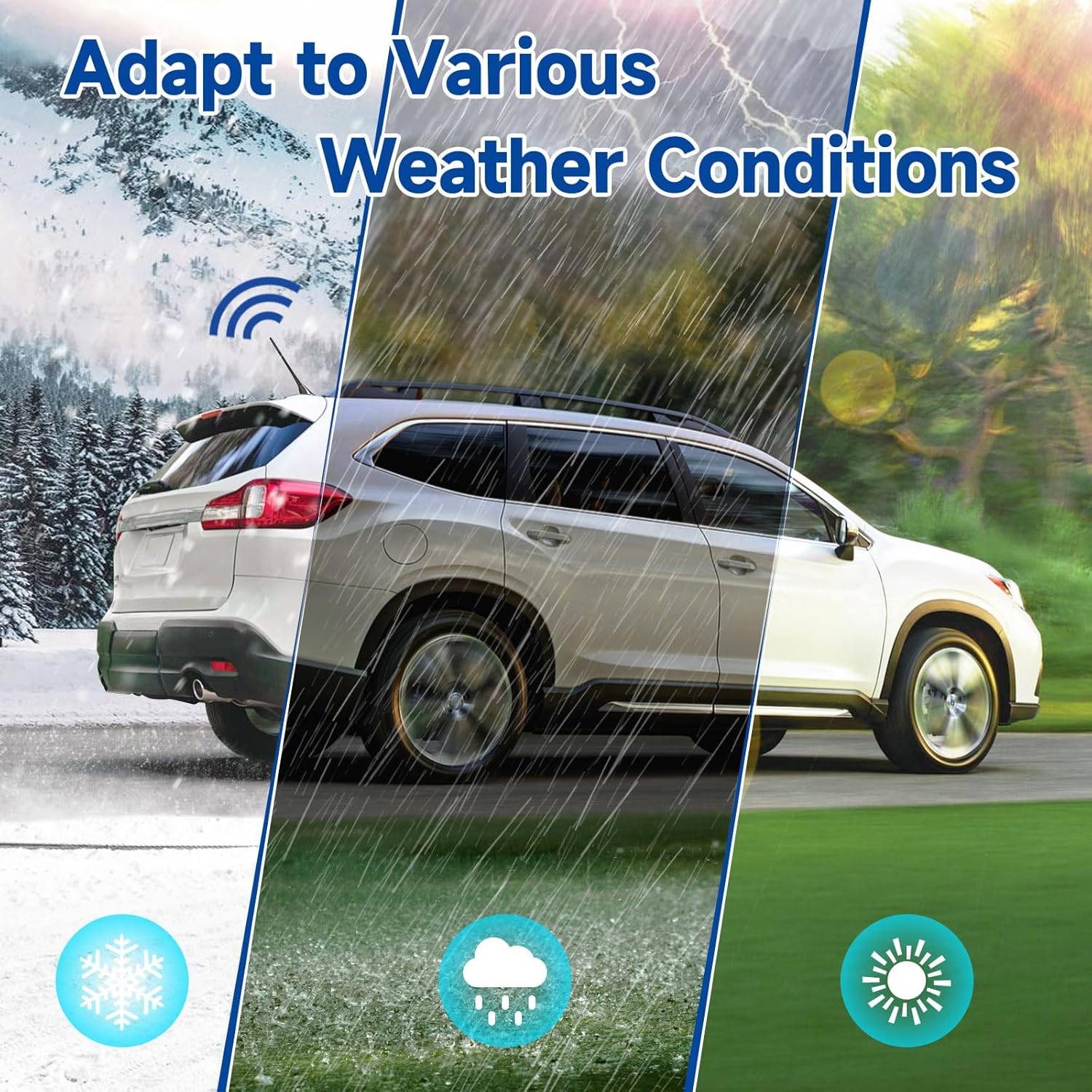 Eightwood Auto antenne Dach Aktive Antenne Auto mit Verstärker fm am Autoradio antenne kurz + 5M Kabel für Auto LKW SUV Stereo Receiver Media Head Units Digital Radio FM Tuner usw.