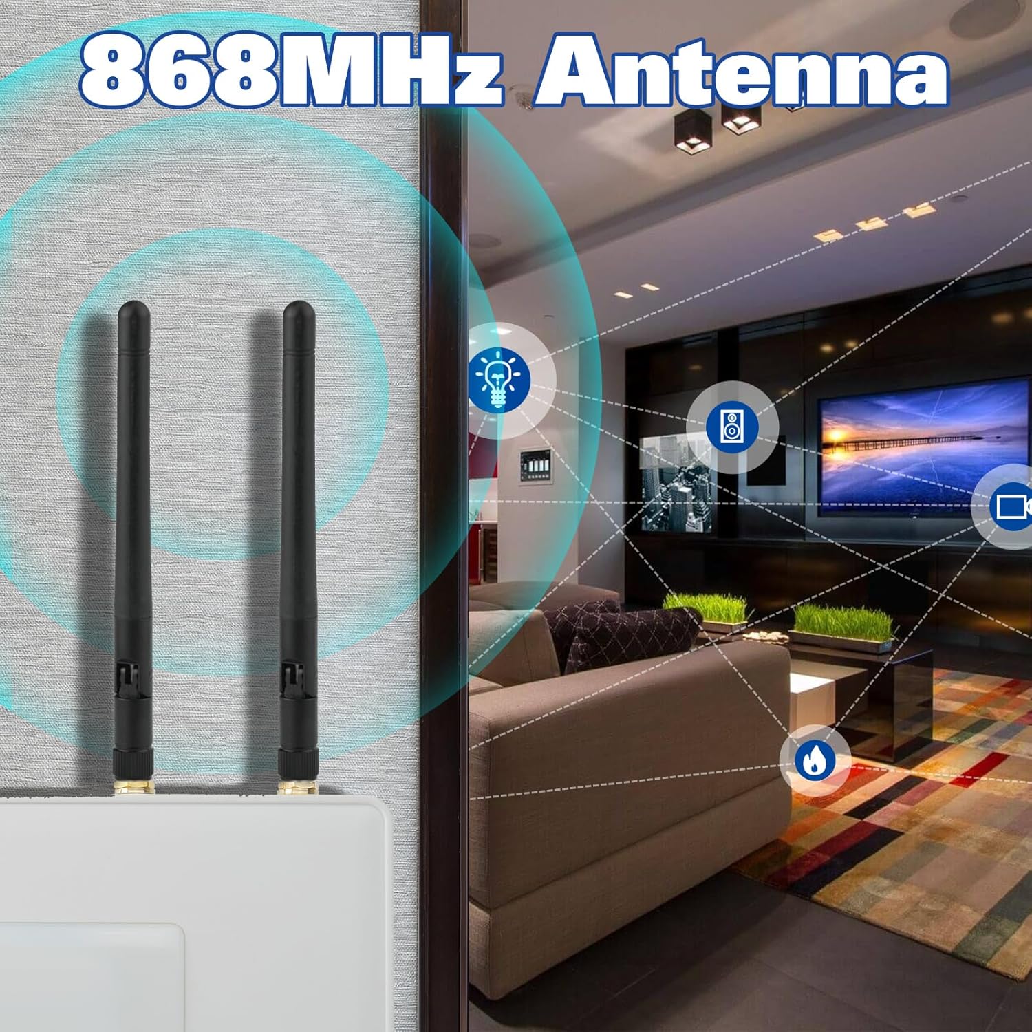 Eightwood 868 MHz Antenne SMA Stecker Kipp-und-Schwenkbar NFC RFID Antenne 2 Stücke für Homematic CCU3 CCU2 CC1101 Raspberry Pi GSM Wireless WiFi Ham Radio usw.