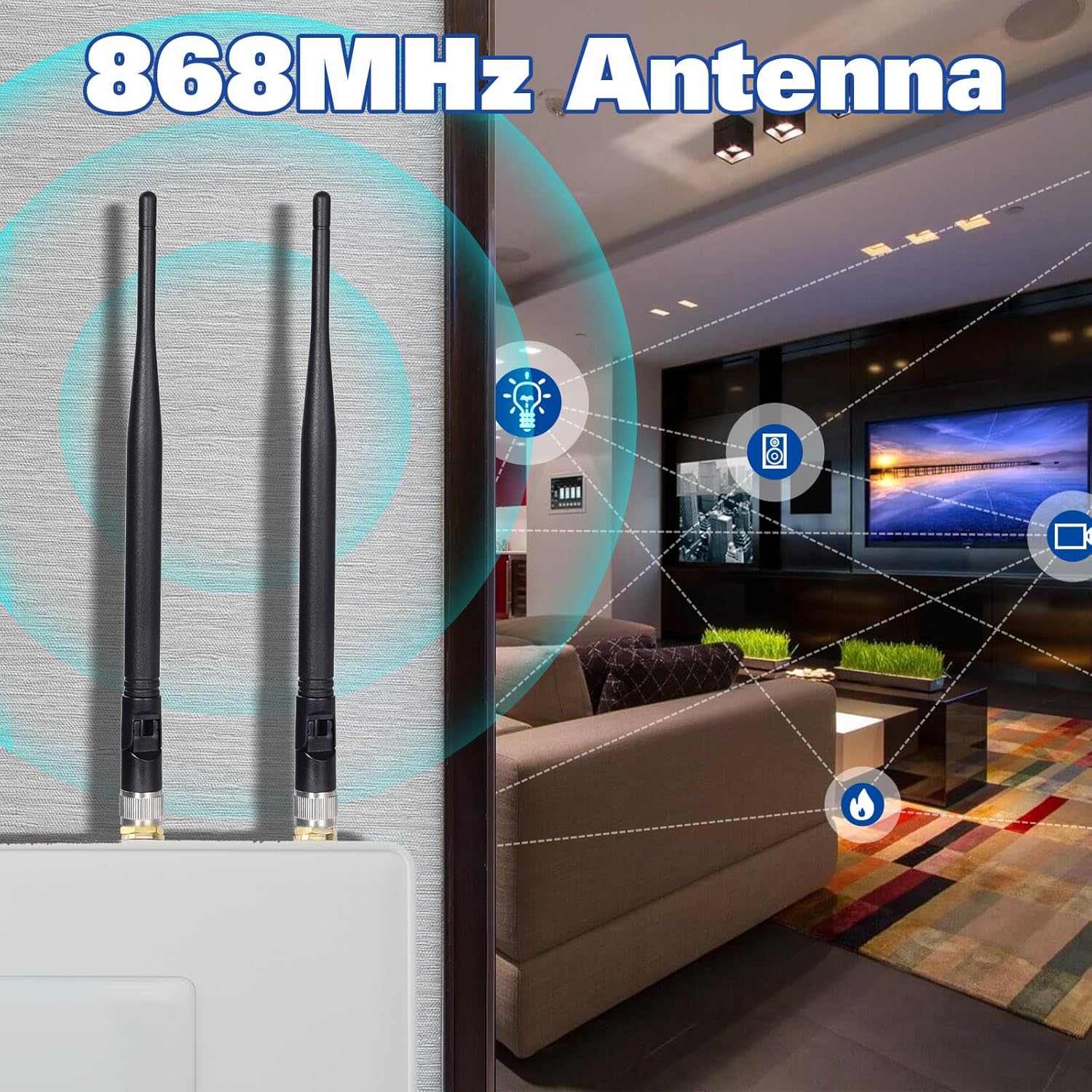 Eightwood 868 MHz Antenne Kipp-und-Schwenkbar SMA Stecker NFC RFID Antenne 2 Stücke für Homematic CCU3 CCU2 CC1101 Raspberry Pi GSM Wireless WiFi Ham Radio MEHRWEG
