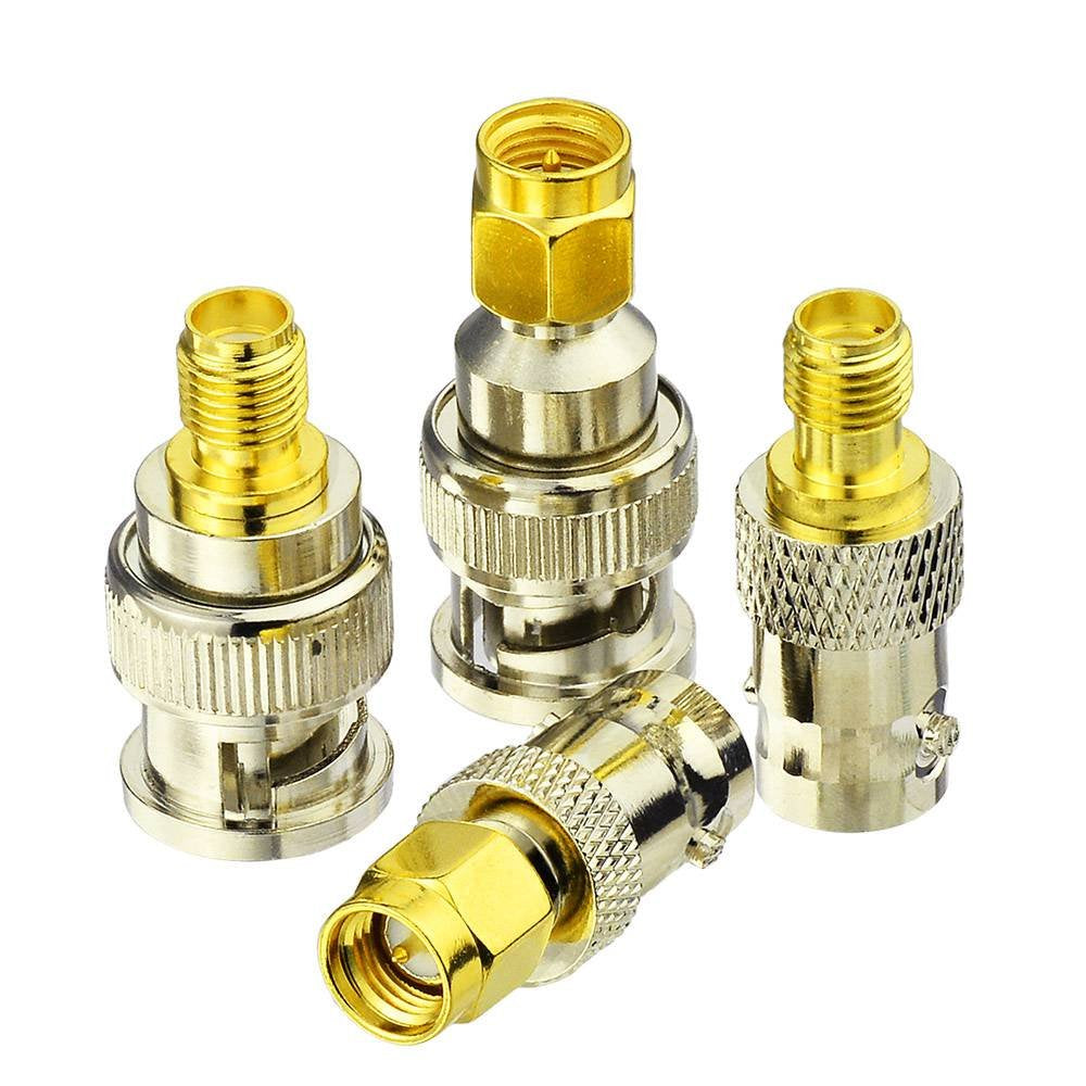 Eightwood Antennenadapter Kit SMA auf BNC 4 Typ für Handheld Ham Radio PC LAN USB Raspberry Pi TYT Icom WiFi Antenne MEHRWEG