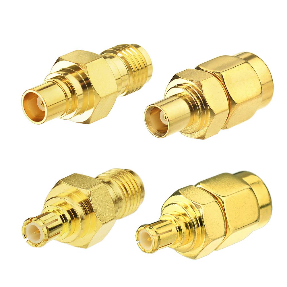Eightwood Antennenadapter Kit MCX auf SMA 4 Typ für Wirelesse WiFi Router Antenne WLAN LAN GPS MEHRWEG