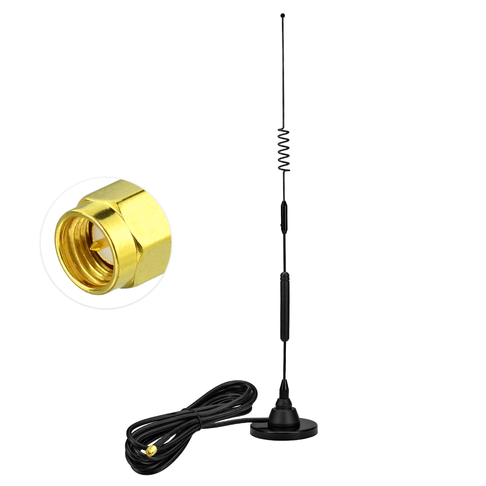 Eightwood Antenne 4G LTE 10dBi SMA Stecker omnidirektionale Netzwerkantenne Router 3m kompatibel mit Heimtelefon Wireless Hotspot Router Modem Fahrzeug Auto LKW Wohnmobil Bus Van