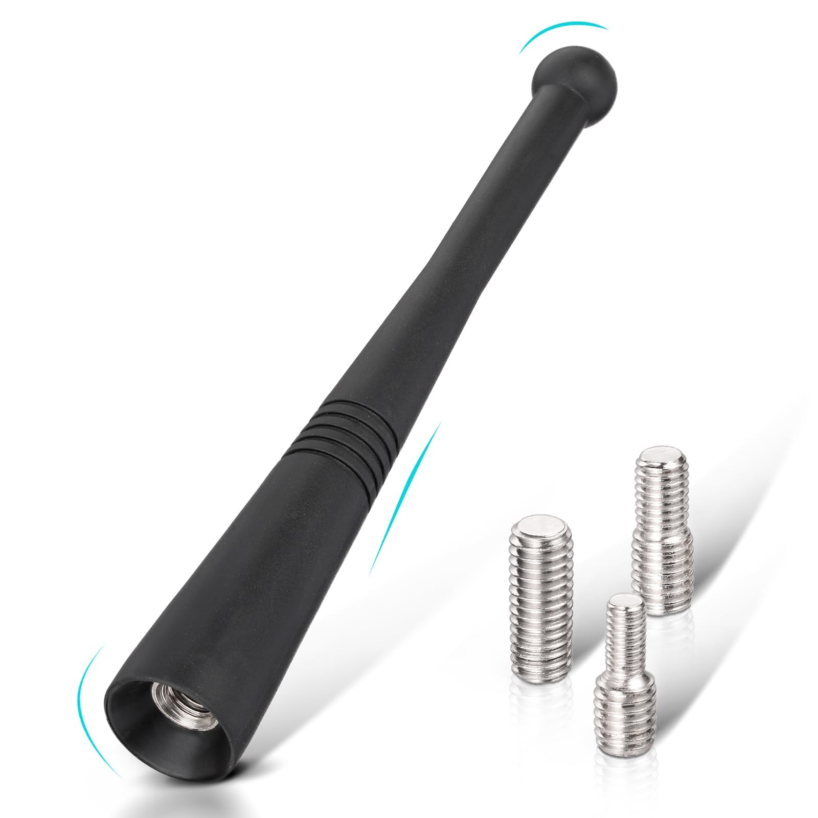 Eightwood Autoantenne Auto Dachantenne Kurz Autoradio Antenne 11cm Universal Car Roof Antenna mit M6 M5 M4 Screws FM/AM Reception