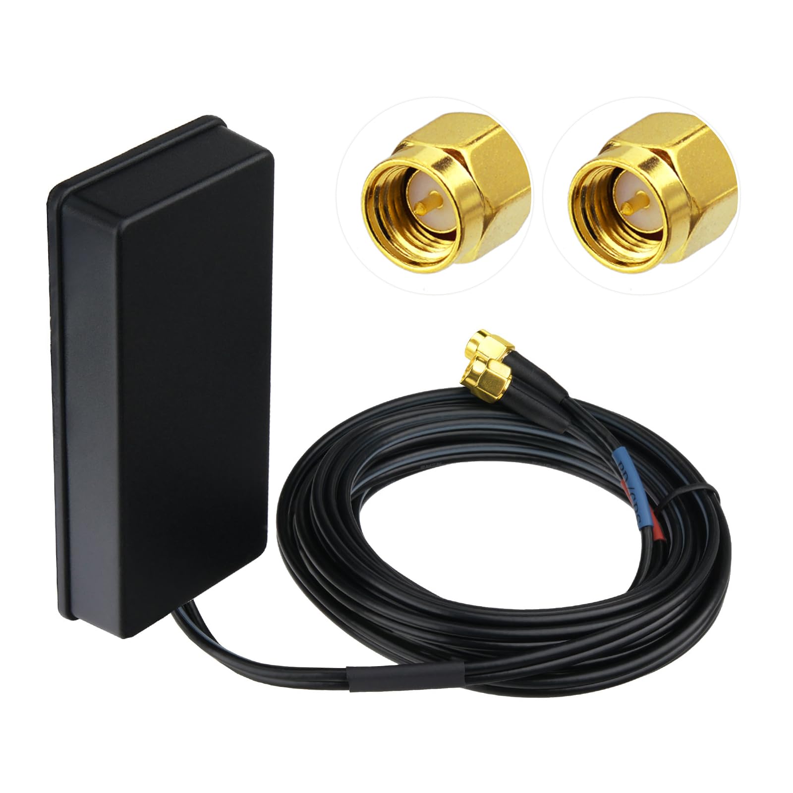 Eightwood GPS + 4G Autoantenne Kombiantenne IP65 Dual-Band GNSS (GPS/BeiDou) + 4G LTE mit 28dB LNA SMA Stecker + 3 m Kabel - Industrietauglich für Automotive/IoT Tracking Robustes Fahrzeug-Monitoring