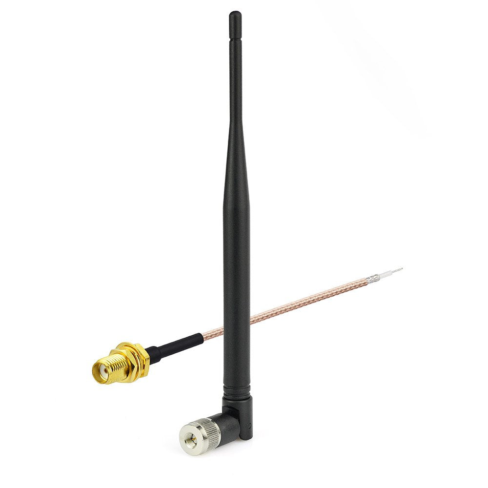 Eightwood 868 MHz Antenne Kipp-und-Schwenkbar NFC RFID Antenne SMA Stecker + SMA Buchse Pigtail Kabel RG178 15cm 6inch für GSM Wireless WiFi Homematic CCU3 CCU2 CC1101 Ham Radio MEHRWEG
