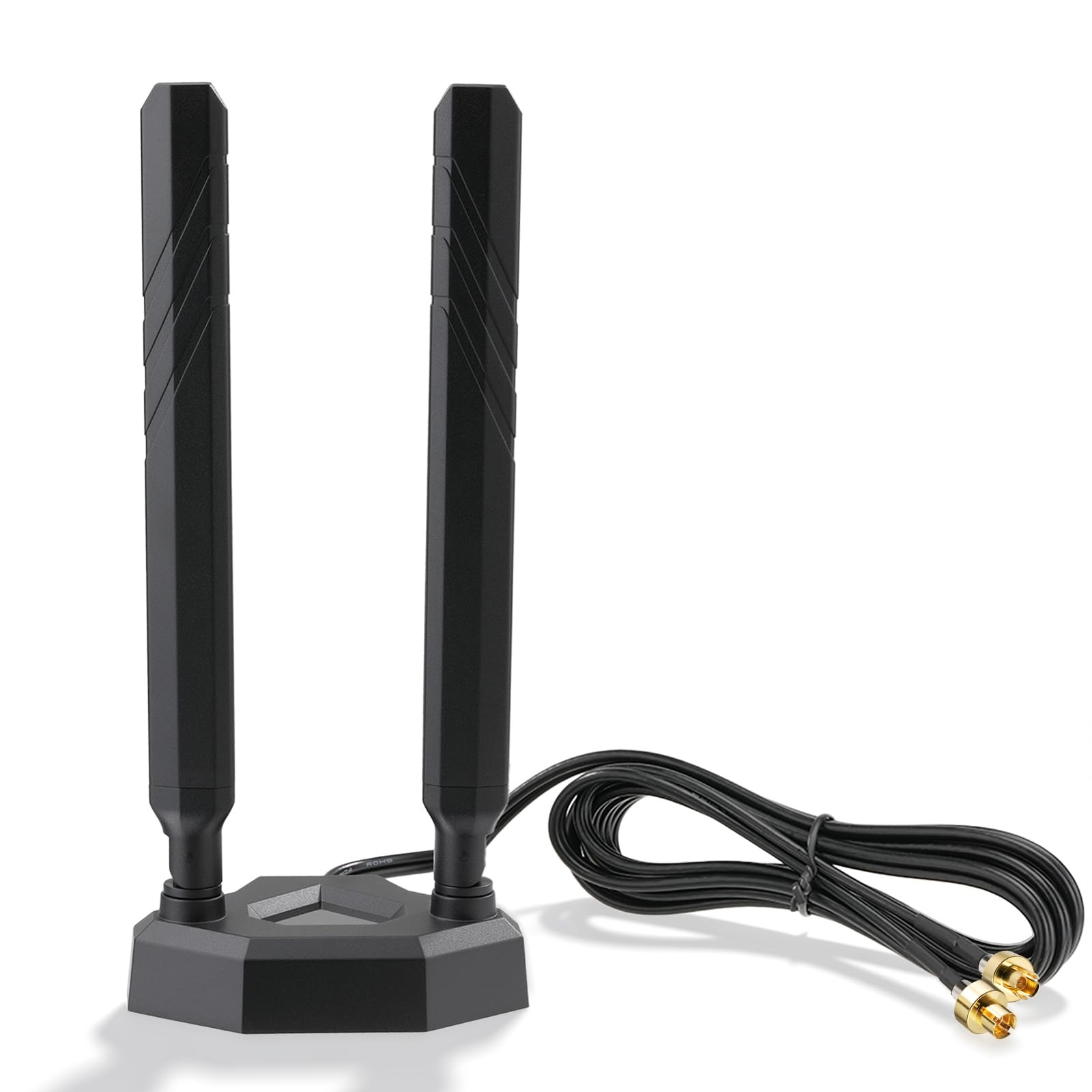 Eightwood WiFi 7 Antenne Tri-Band 2,4GHz 5GHz 6GHz WLAN Antenne PC für ASUS ROG Strix X870E-E B850-E ROG Maximus Z890 TUF Gaming Z890 B850 Gaming Mainboard ASUS WiFi 7 Router mit Magnetfuß + 2m Kabel
