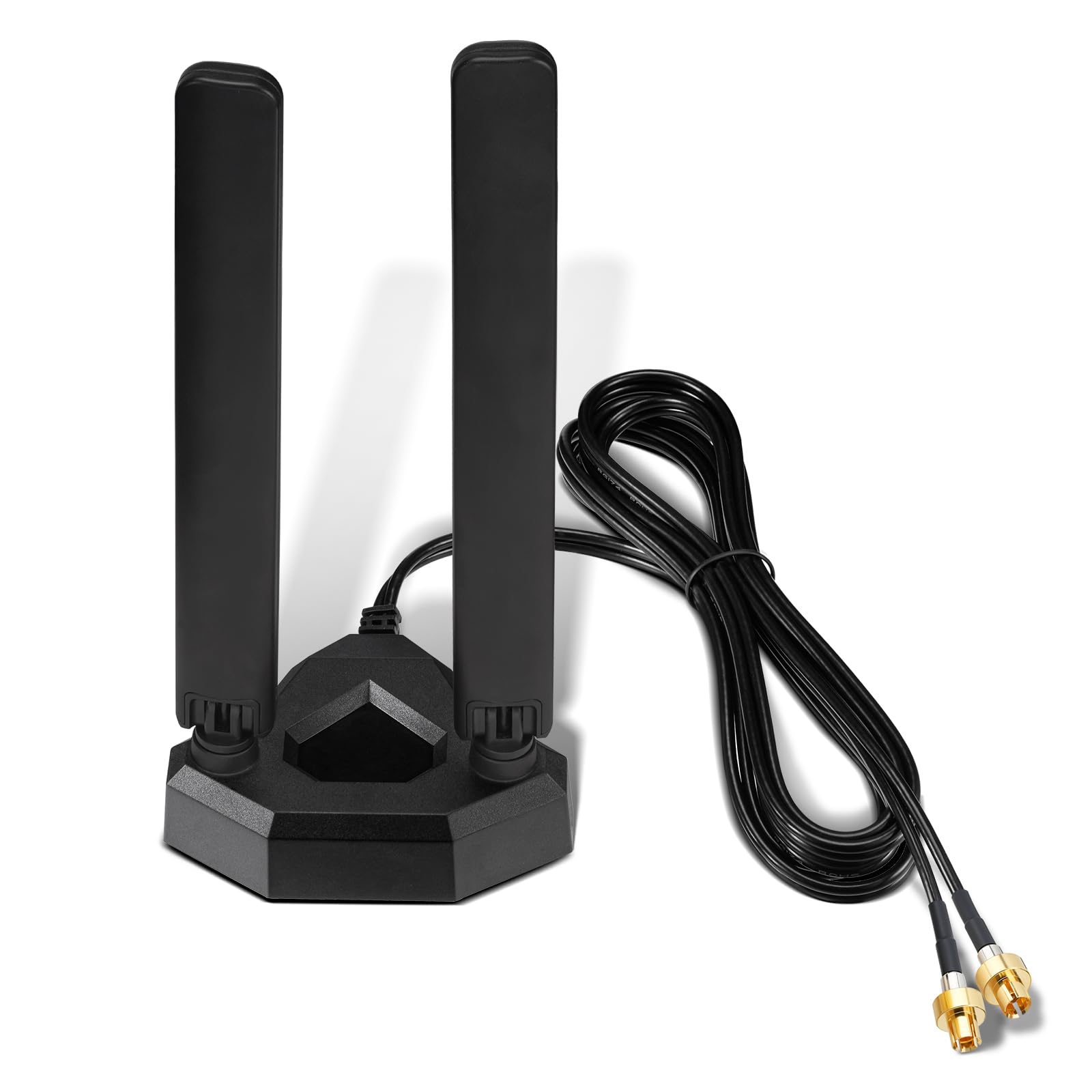 Eightwood WiFi 7 Antenne Tri-Band 2,4GHz 5GHz 6GHz WLAN Antenne PC für ASUS ROG Strix B850-E X870E-E ROG Maximus Z890 TUF Gaming Z890 B850 Gaming Mainboard ASUS WiFi 7 Router mit Magnetfuß + 2m Kabel