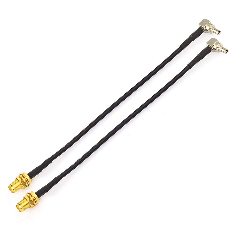 Eightwood 4G LTE Antenne SMA Kabel CRC9 Stecker auf SMA Buchse Bulkhead RG174 6inch 15cm 2 Stücke für Huawei 2G 3G 4G LTE Antenne UMTS Mobile Broadband MEHRWEG
