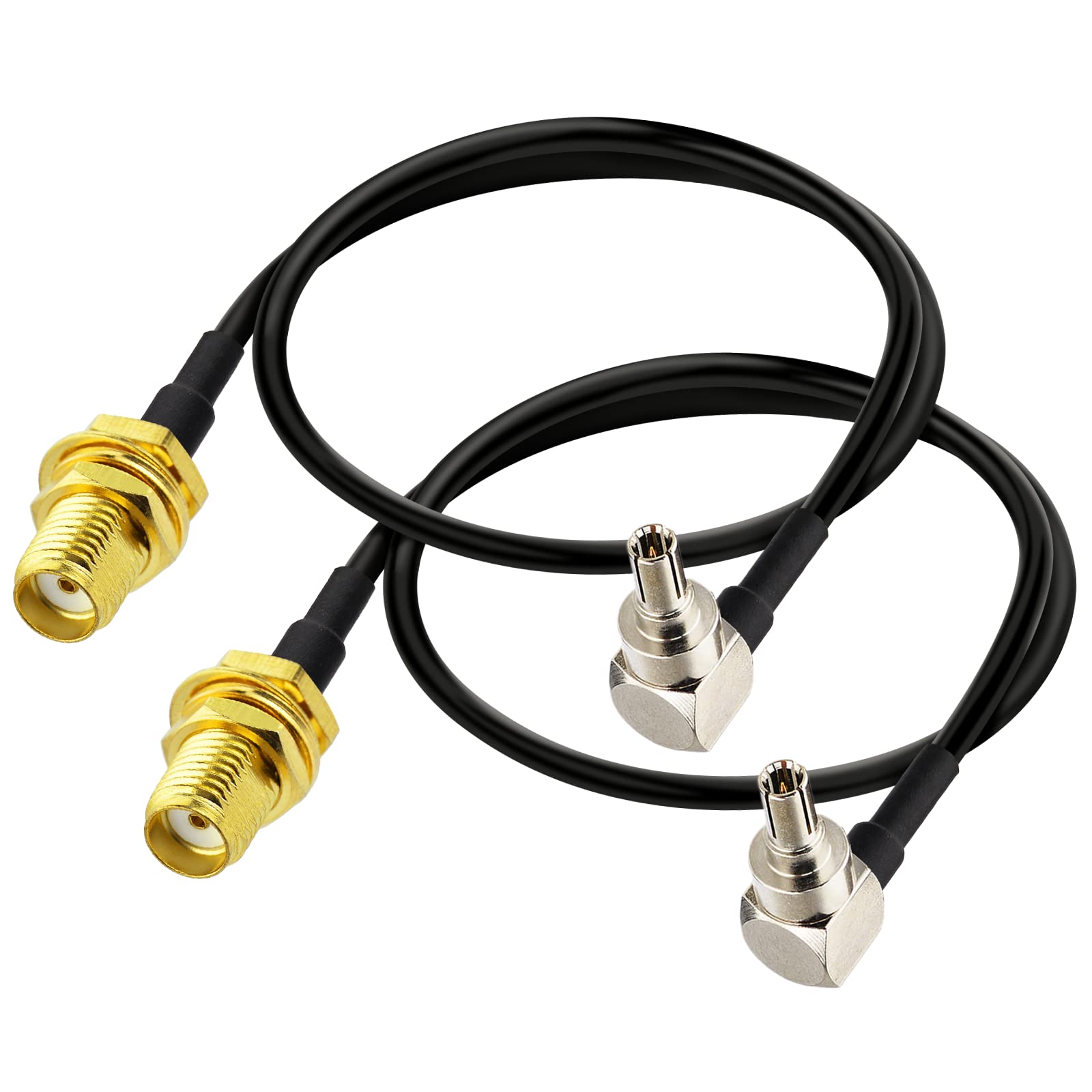 Eightwood 4G LTE Antenne SMA Kabel CRC9 Stecker auf SMA Buchse Bulkhead RG174 6inch 30cm 2 Stücke für Huawei 2G 3G 4G LTE Antenne UMTS Mobile Broadband MEHRWEG