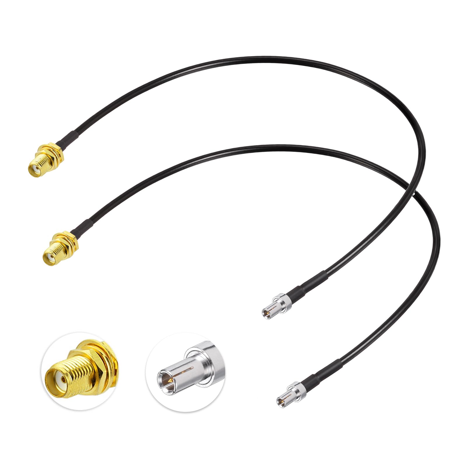 Eightwood SMA Kabel 4G LTE Antenne SMA Buchse auf TS9 Stecker mit 30cm 11.8inch RG174 2 Stücke für Hsdpa Huawei 2G 3G 4G LTE Antenne UMTS Mobile Broadband MEHRWEG