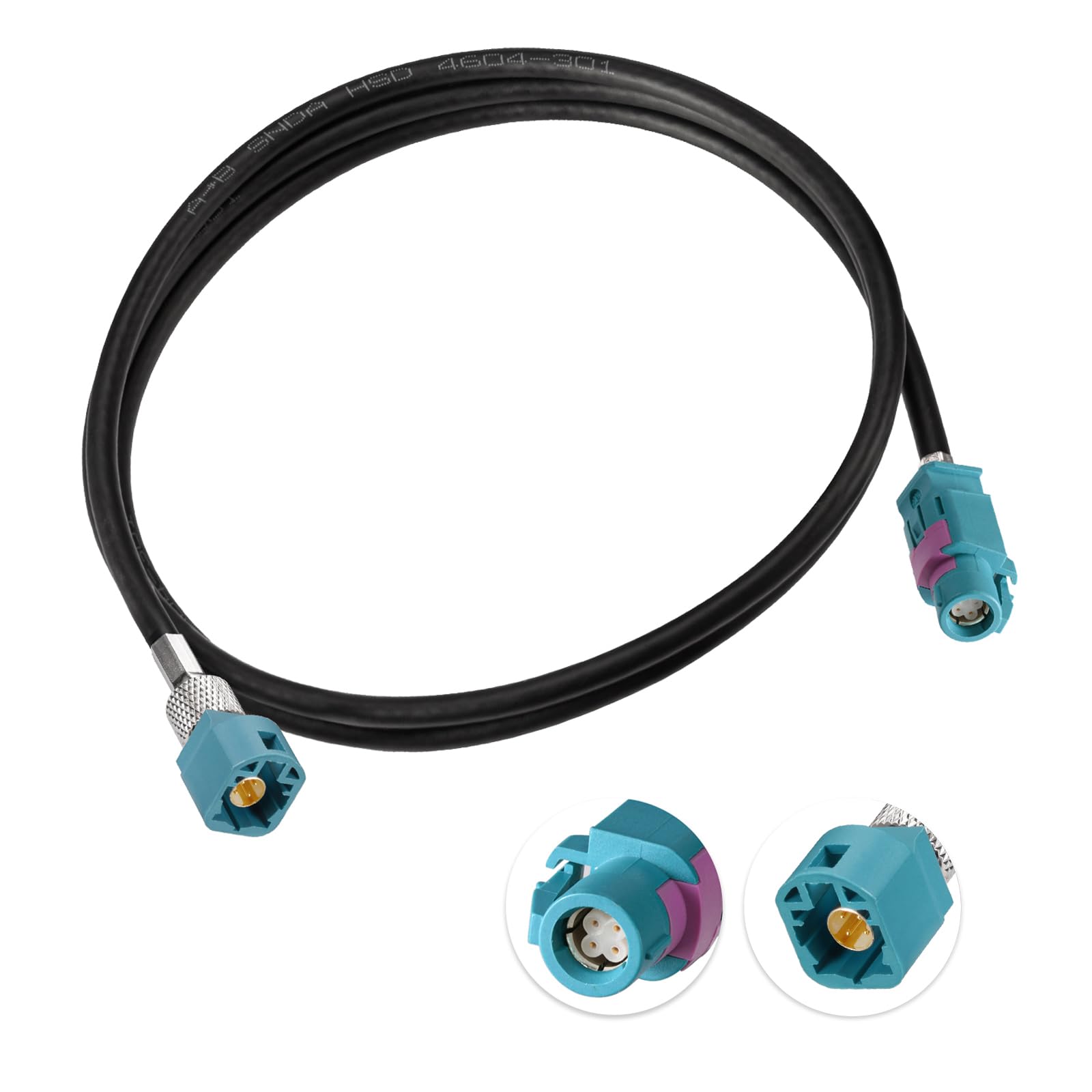 Eightwood LVDS HSD-Z-Buchse 100cm 535 4-Core Kabel für BMW, F30, F10, F25, F15, Audi, VW, Mercedes, Citroen, Peugeot Video-Audio-Rückaufsicht-Kamera-Retrofit-Navigation