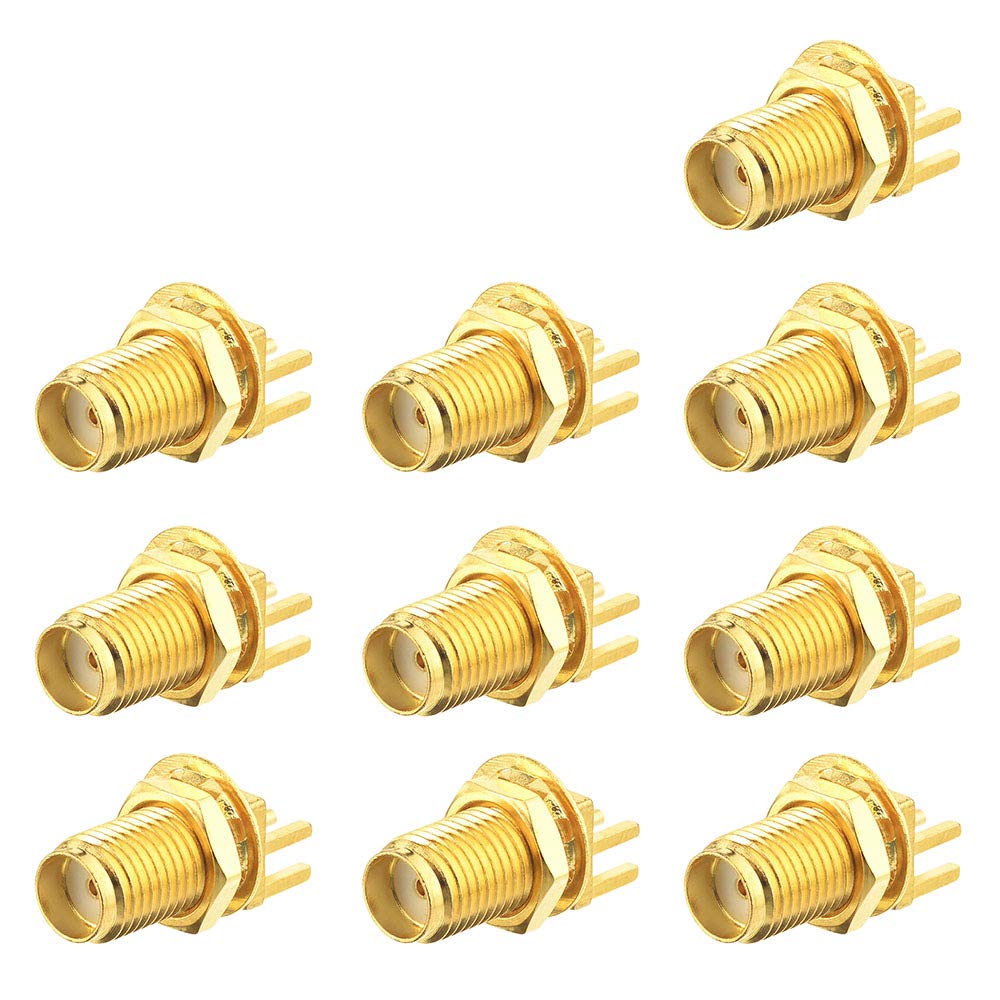 Eightwood SMA Stecker SMA Buchse Buchse Gerade Bulkhead Solder .062 inch End Launch Für Wireless WLAN WiFi Antenne 10 Stücke MEHRWEG