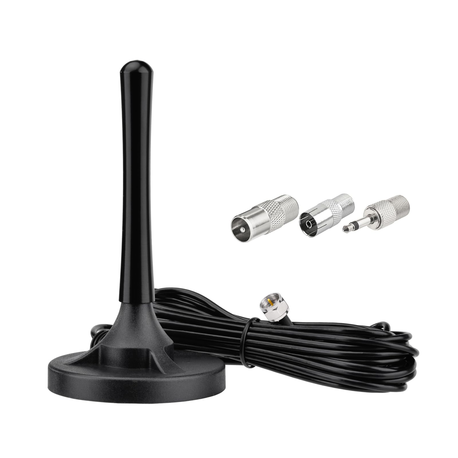 Eightwood FM Radio Antenna for Stereo Receiver, Magnetic Base, 9.8ft Cable | Compatible with Pioneer Onkyo Yamaha Marantz Bluetooth Home Theater Stereo Receiver HD Radio