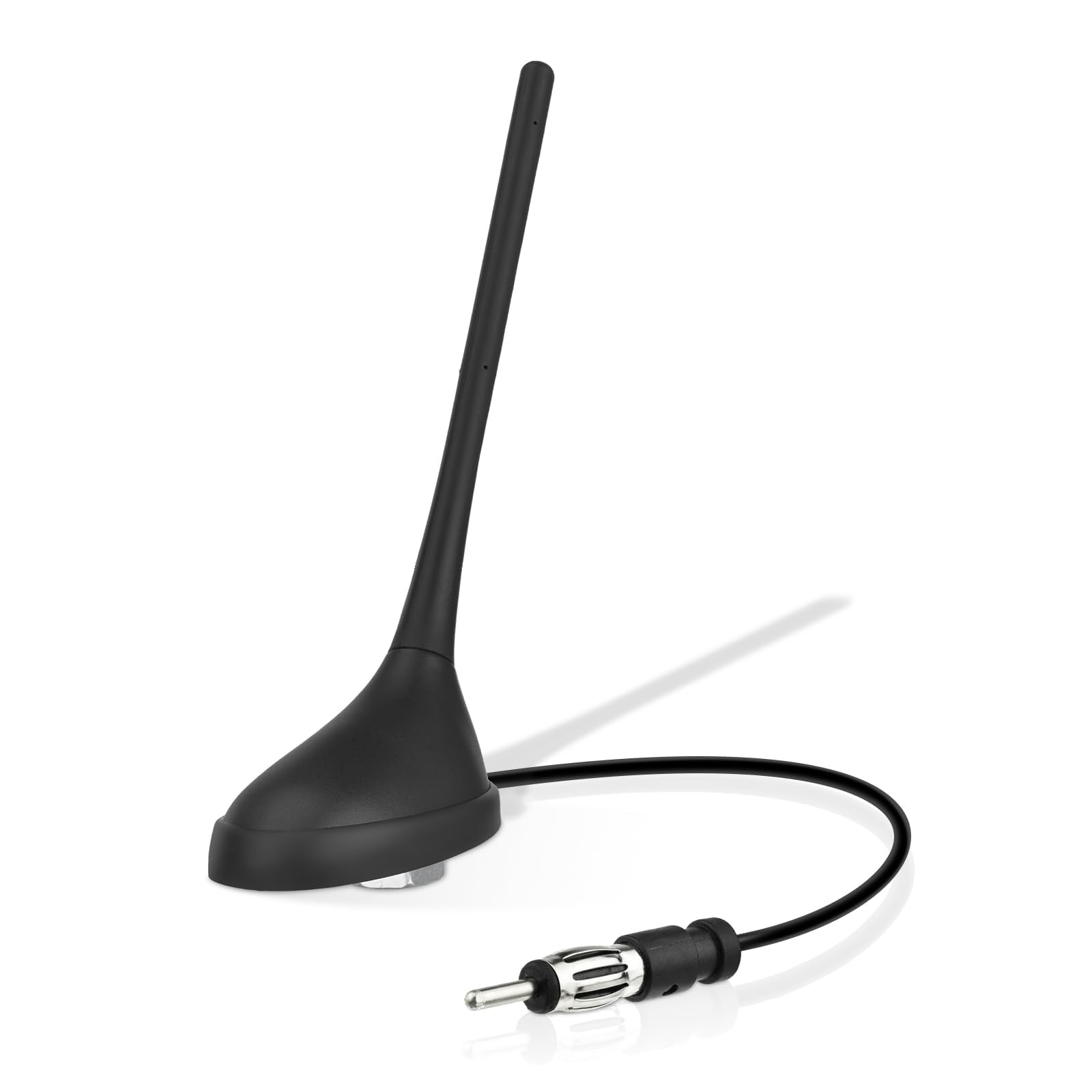 Eightwood 7dBi Universal Car Radio Antenna, Roof Mount AM FM Stereo Antenna | Din Plug, for Car Truck SUV Marine Radio Stereo Receiver, Media Head Unit