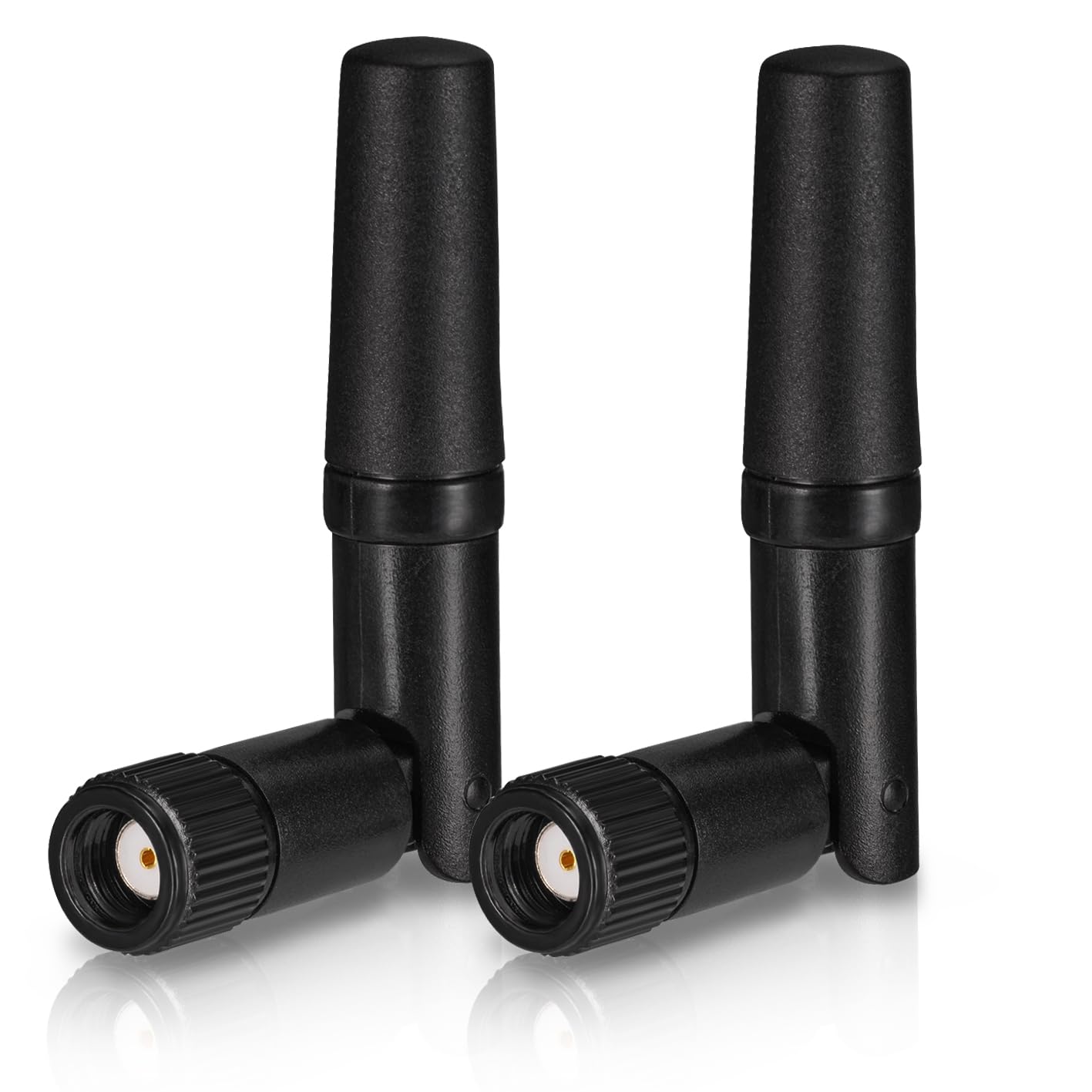 Eightwood Small WiFi Antenna Dual Band 2.4GHz 5GHz RP-SMA Antenna 2pcs for PC Desktop Computer PCIe Card WiFi Router Wireless Back Up Camera