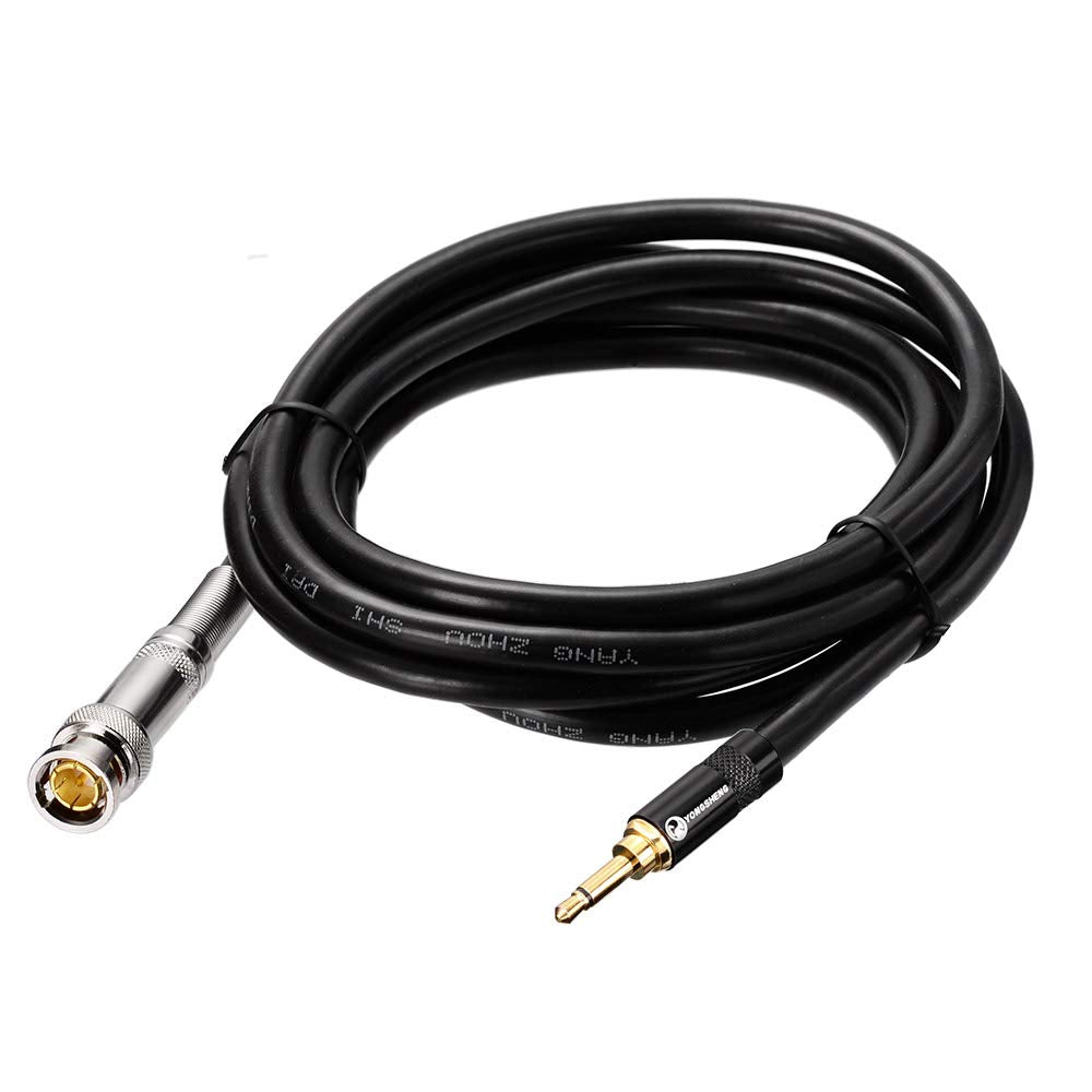 Eightwood BNC Male to 3.5mm 1/8" Mono Male Plug Adapter Audio Cable 6.5ft | 75ohm BNC to 3.5mm Stereo Coaxial Cable