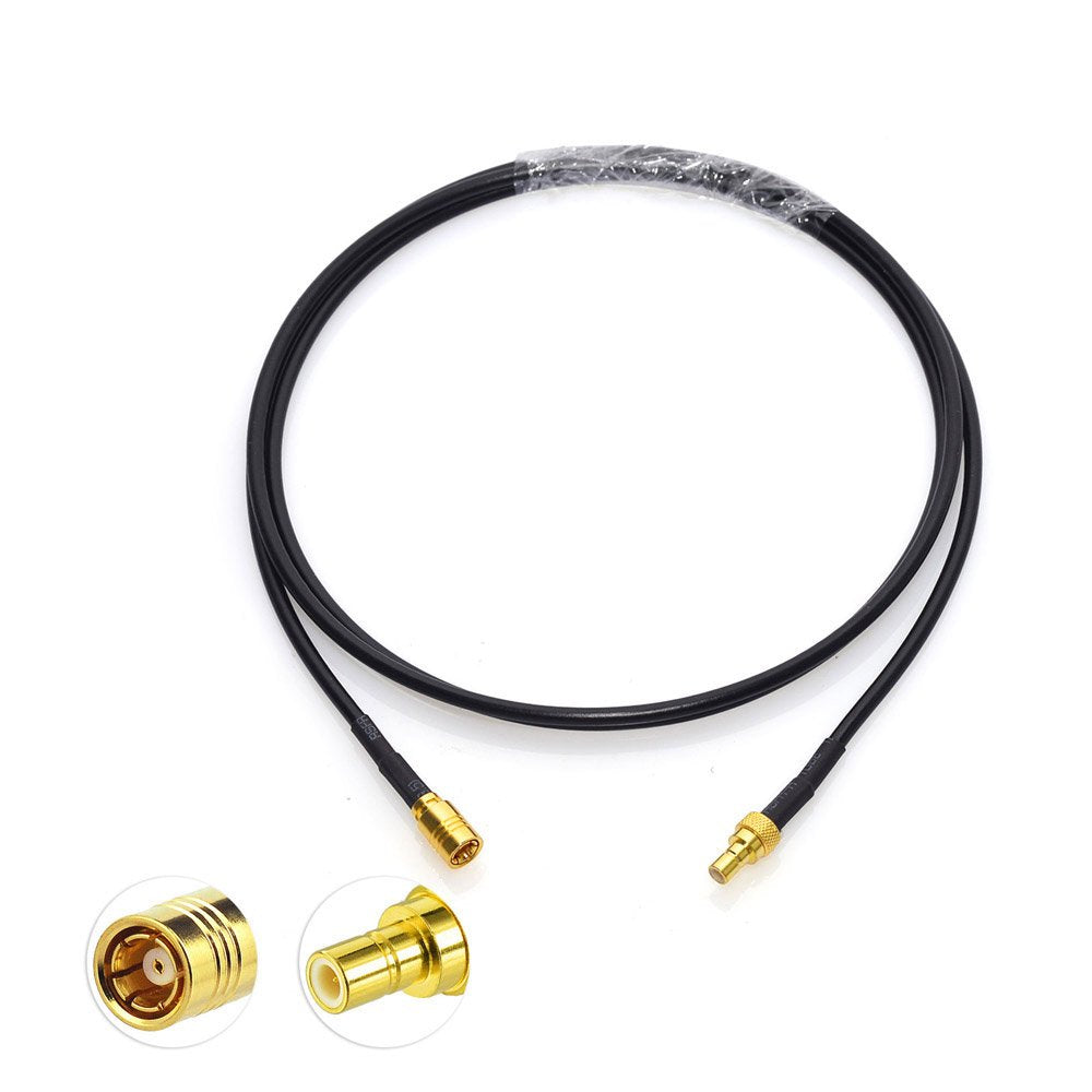 Eightwood Satellite Radio Antenna Adapter SMB Male to SMB Female Extension Cable 3 feet Compatible with Sirius XM Car Vehicle Radio Stereo Receiver Tuner