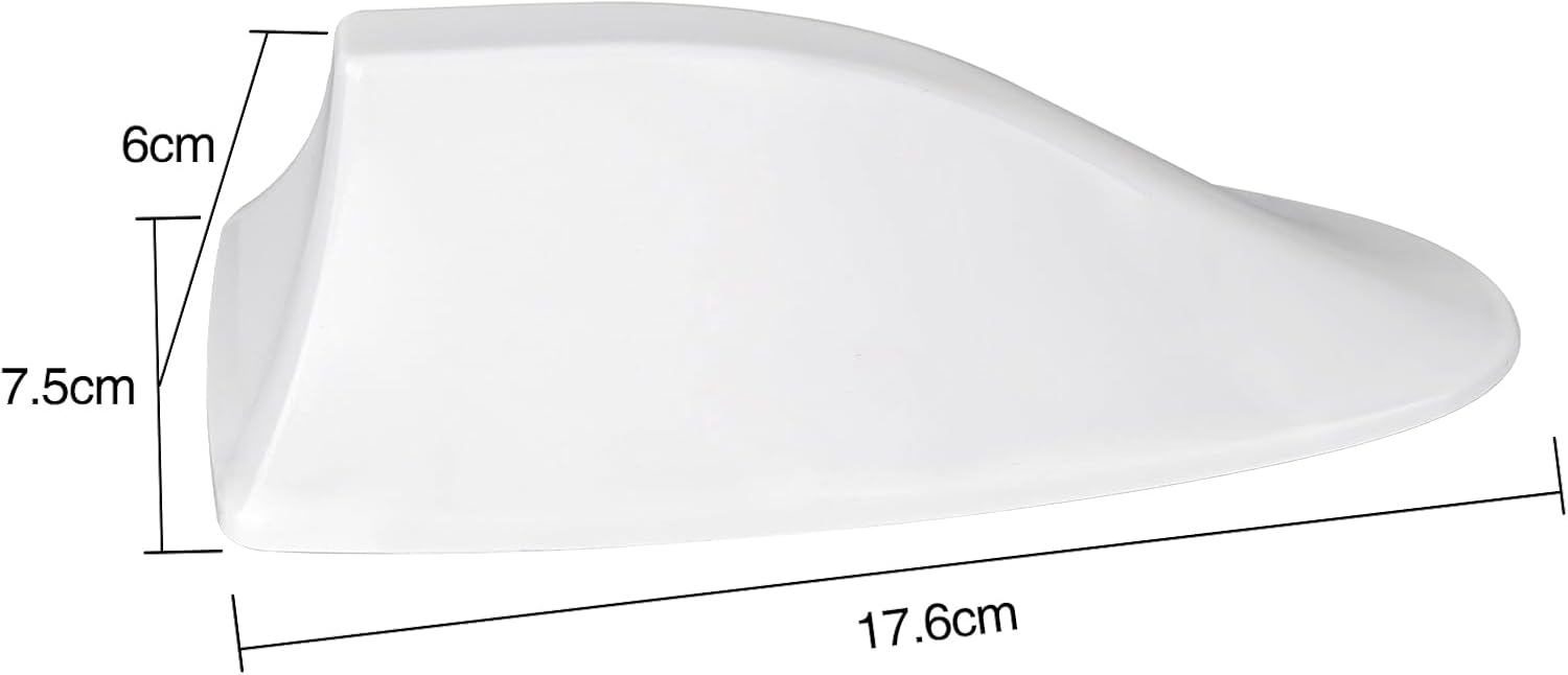 Eightwood Shark Antenne Auto Haifisch Antenne Auto Antenne Kurz Universal Shark Fin Roof Antenna mit Verstärker für FM AM Raido Atuo SUV usw.