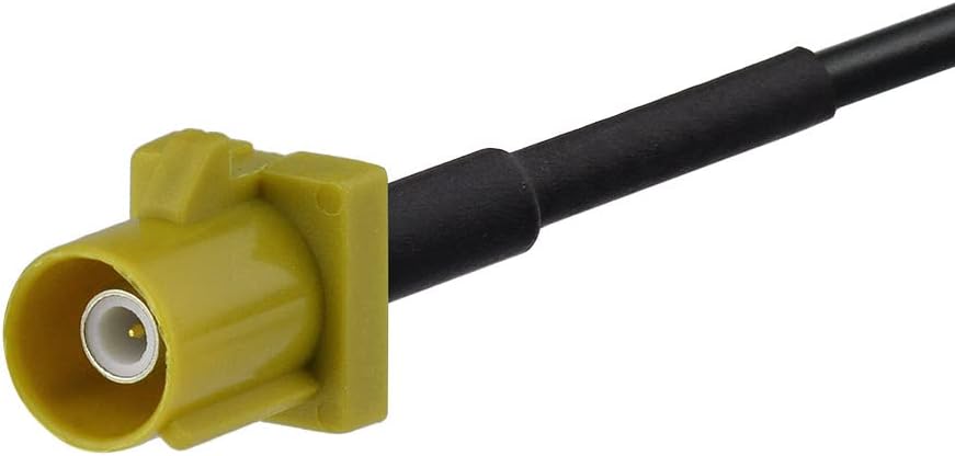 Eightwood Satellite Radio Antenna Cable 3 feet Fakra Curry Male to SMB Female Right Angle Compatible with Sirius XM Car Vehicle Radio Stereo Receiver Tuner