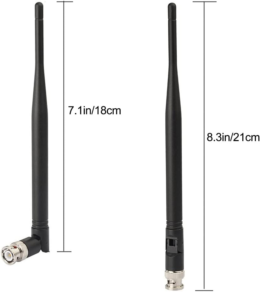 Eightwood UHF 400MHz-900MHz Antenna BNC Male Antennae 2-Pack for Ham Radio Scanner Handheld Amateur Receiver