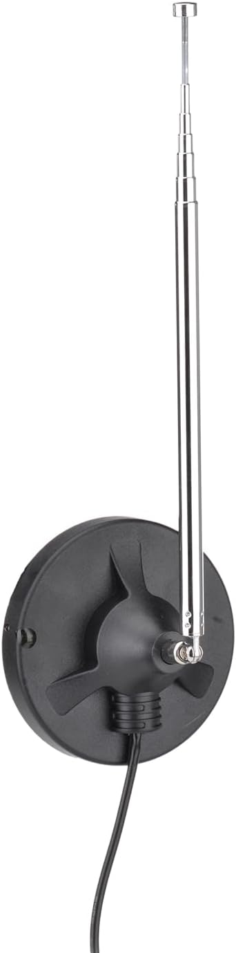 Eightwood FM Radio Antenna Magnetic Base Indoor FM Telescopic Antenna F Type Plug Connector with Adapter for Pioneer Onkyo Yamaha Marantz Bluetooth Home Theater Stereo Receiver HD Radio