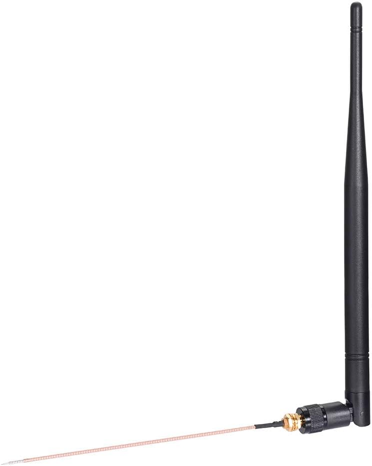 Eightwood 868 MHz Antenne Kipp-und-Schwenkbar NFC RFID Antenne RP-SMA Stecker + RP-SMA Buchse Pigtail Kabel RG178 15cm 6inch für GSM Wireless WiFi Homematic CCU3 CCU2 CC1101 Ham Radio MEHRWEG