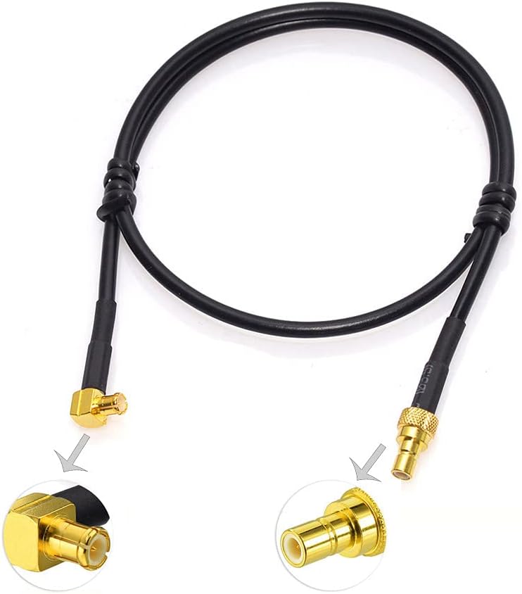 Eightwood DAB+ Antenne Adapter MCX Stecker auf SMB Adapter MCX Kabel RG174 40cm 1.3ft DAB Antenne Kabel für Blaupunkt Beat TechniSat Pioneer Sony Alpine MEHRWEG