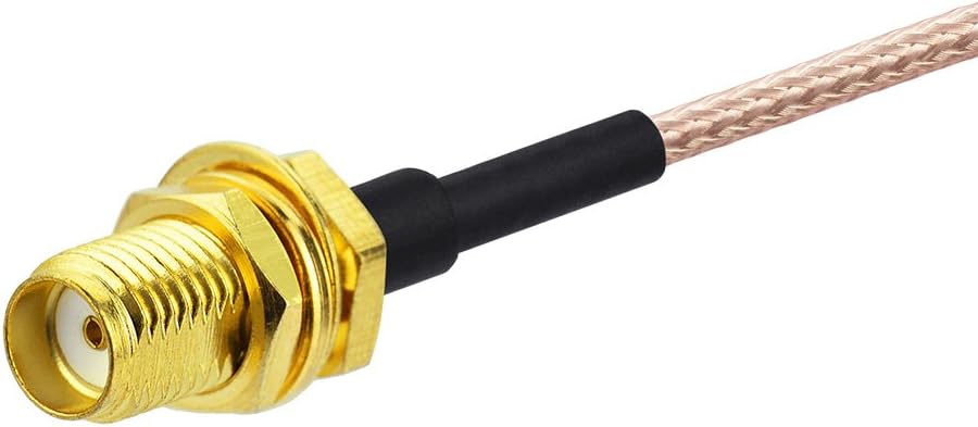 Eightwood SMA Antenna DAB+ WLAN Antenna Extension SMA Female to SMA Male Pigtail Cable RG178 15 cm 6 Inch 2 Pieces for RC FPV Multicopter TX RX Router Bluetooth WiFi Wireless Network Multi-Way