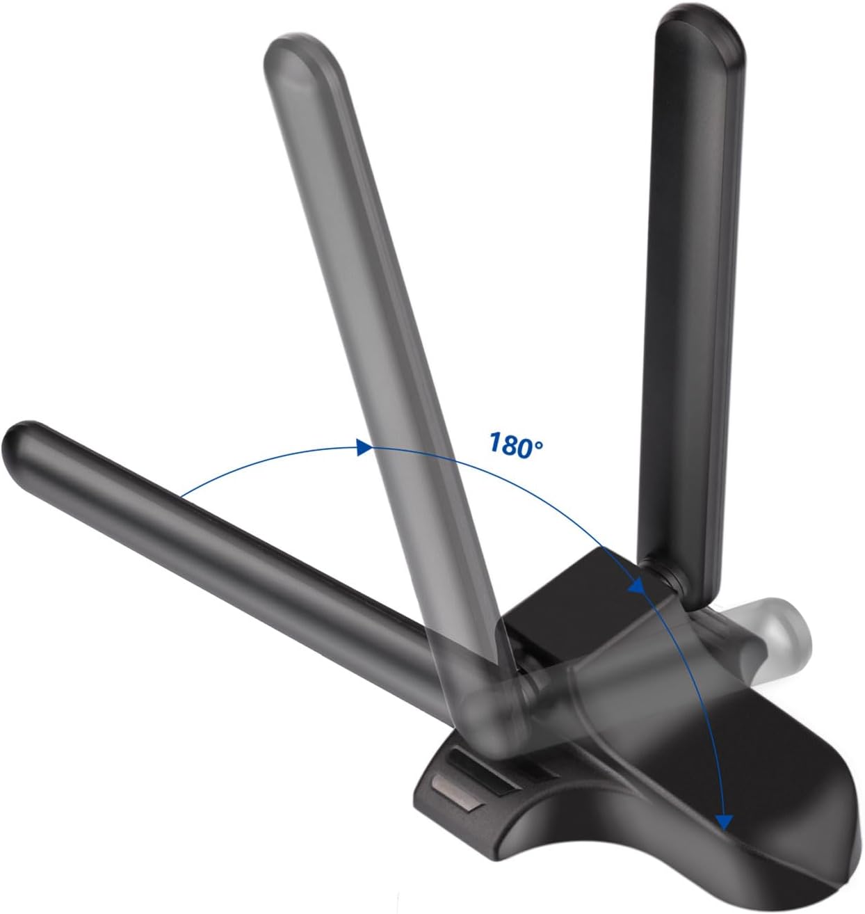 Eightwood WiFi 6E Antenne WLAN Signal Verstärker Tri-Band Magnetic Base mit RP-SMA 2M Verlängerungskabel für Wi-Fi Router Karten PCI Karte PC Bluetooth Mainboard