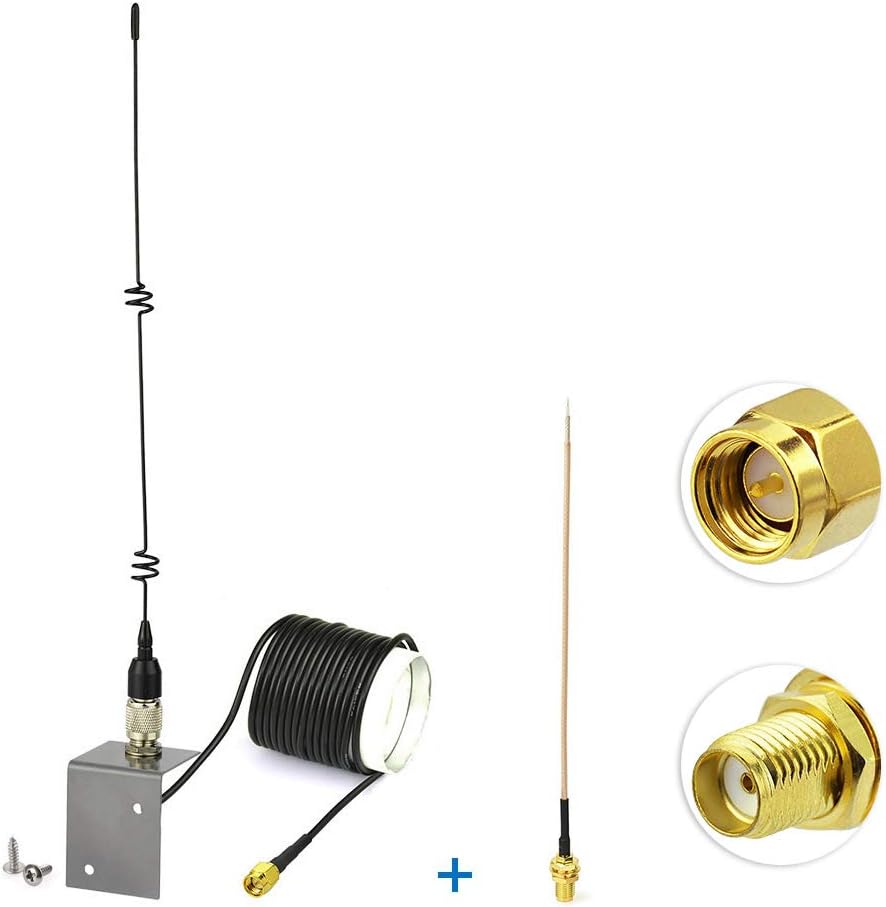 Eightwood 868 MHz LoRa Antenne SMA Stecker(3m SMA Verlängerung + Tragbare Basis) Außenantenne + SMA Buchse Schott Kabel 15cm für Helium Hotspot Miner LoRaWAN Gateway Homematic CCU3 CCU2 Raspberry
