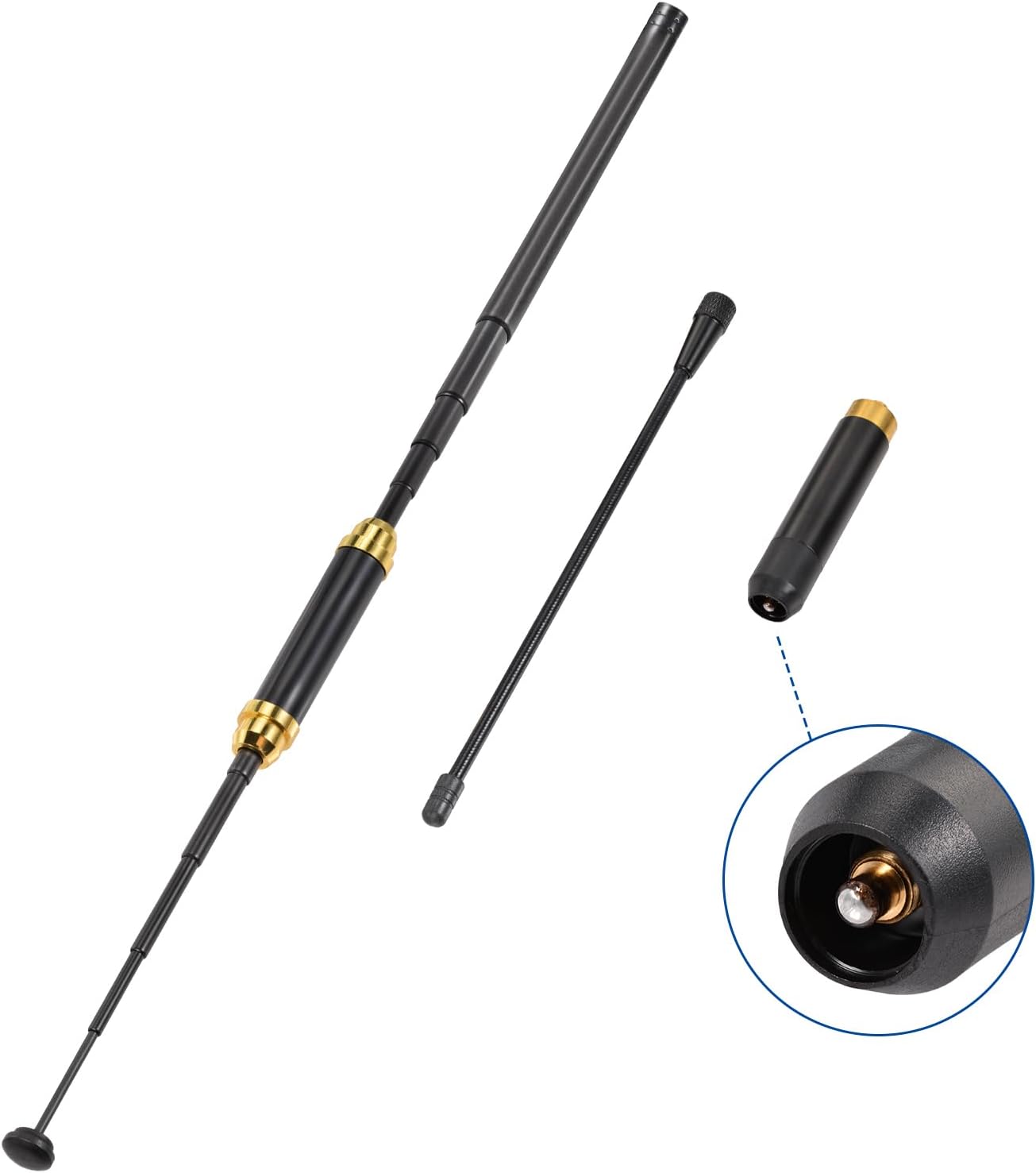 Eightwood Dual Band VHF UHF Antenne Ham Radio Antenne Teleskopantenne SMA Buchse 5,5dBi 136–174/400–470 MHz für Baofeng UV-5R UV-82 Quansheng Wouxun Ham Radio Walkie Talkie Two Way Radio