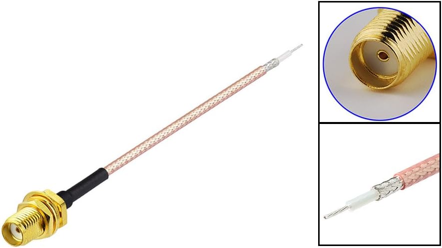 Eightwood SMA Kabel RG178 6inch 15cm SMA Buchse DIY Externe Antenne 2 Stücke für Homematic CCU3 CCU2 Raspberry Pi 4G LTE Antenne Wireless MEHRWEG