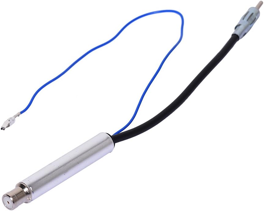 Eightwood Signal Amplifier AM/FM Kupplung ISO Buchse auf DIN Male Antennenadapter Radio Antenna Splitter für Auto Radio MEHRWEG