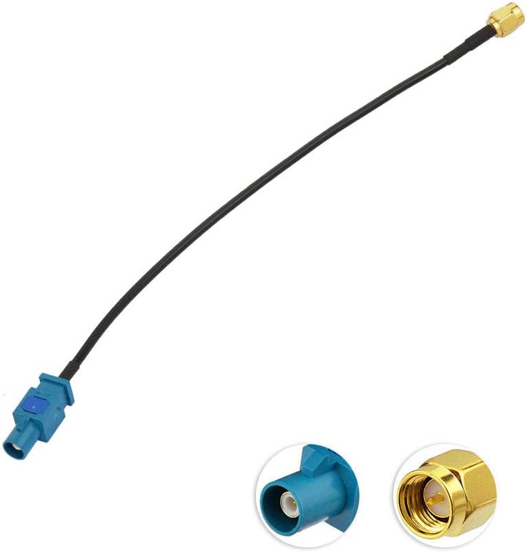 Eightwood Fakra DAB Antenne SMA Kabel Fakra Z Stecker auf SMA Stecker Pigtail Kabel RG174 8inch 20cm für GPS Antenne DAB Autoradio Antenne
