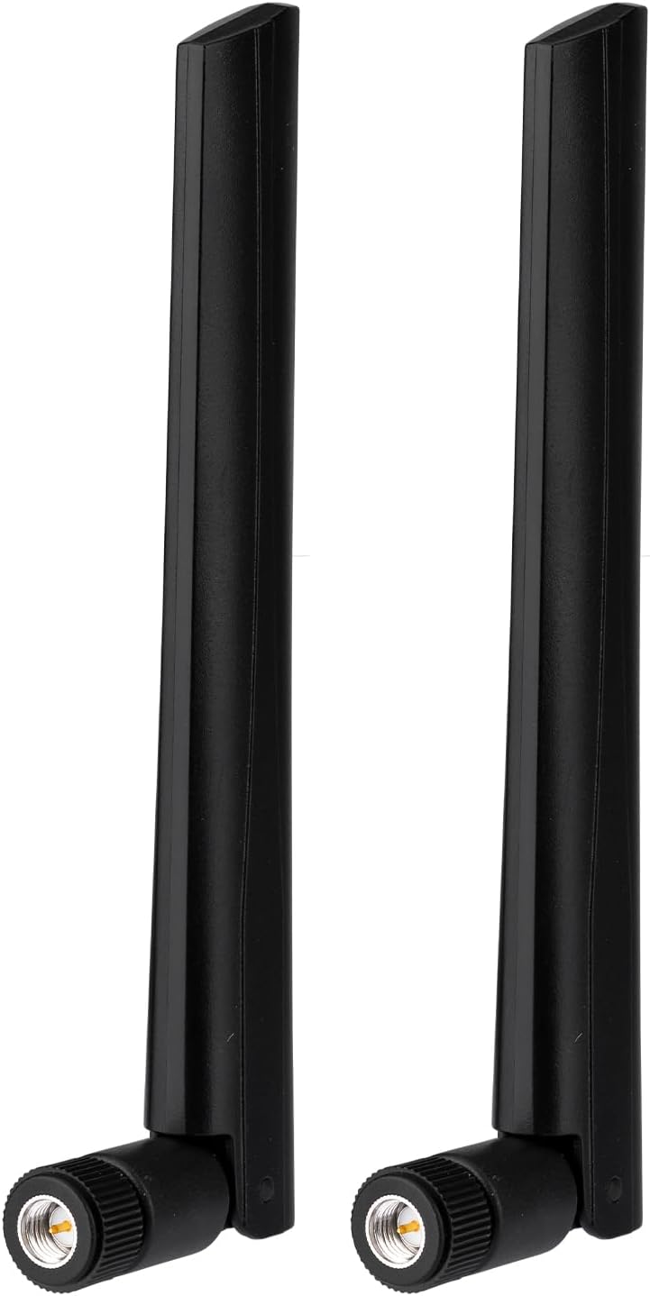 Eightwood 5G 4G LTE GSM 3G Antenna Wide Band Omnidirectional SMA Male Antenna 2-Pack for CPE Router Mobile Hotspot Wireless Home Phone Modem Cellular Trail Camera
