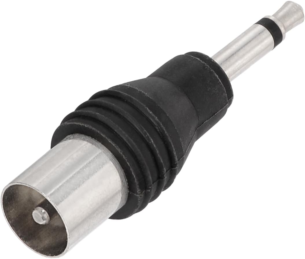 Eightwood Adapter 3,5 mm Mono Stecker auf 9,5 mm Pal TV Stecker Adapter 2 Stück für TV Radio Stereo Receiver Bose Wave Radio