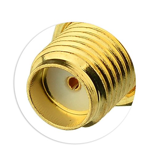 Eightwood 10pcs SMA Female Bulkhead Solder Connector for RG402 .141 Semi-Rigid Cable