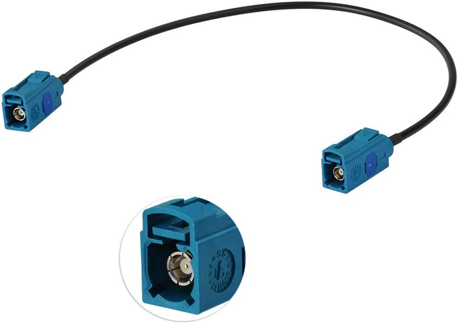 Eightwood DAB Antenne Fakra Adapter Auto Radio TV DAB GPS Fakra Z Buchse(Jack) auf Fakra Buchse Pigtail Fakra Kabel RG174 12inch 1ft 30cm für Seat Skoda VW Golf MEHRWEG