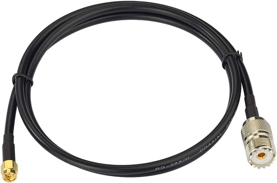 Eightwood SMA Kabel SMA Male auf UHF Male Walkie Talkie Handheld Radio RG58 3.28ft 100cm für Ham Radio Baofeng Wouxun Kenwood Icom Yaesu CB Funk MEHRWEG