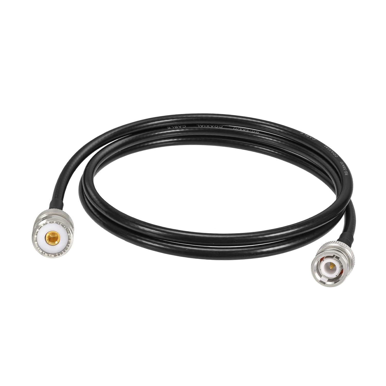Eightwood UHF Female SO239 to BNC Male Adapter RG58 Antenna Jumper Cable 3 Feet for Handheld CB Radio, Amateur Radio, Ham Radio, Radio Scanner