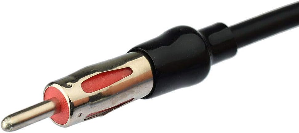 Eightwood Dual Fakra Z Plug to DIN Plug FM AM Car Radio Antenna Adapter 12V+ Active Amplifier Cable 12in Compatible with Aftermarket GPS Navigation Stereo Head Unit Receiver