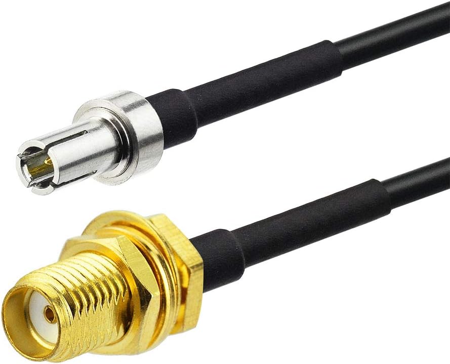 Eightwood TS9 Male to SMA Female Bulkhead External Antenna Adapter Cable 12 inch (2-Pack) for 4G LTE AT&T USB Modem MiFi Hotspot Nighthawk MR1100 AC791L 7730L