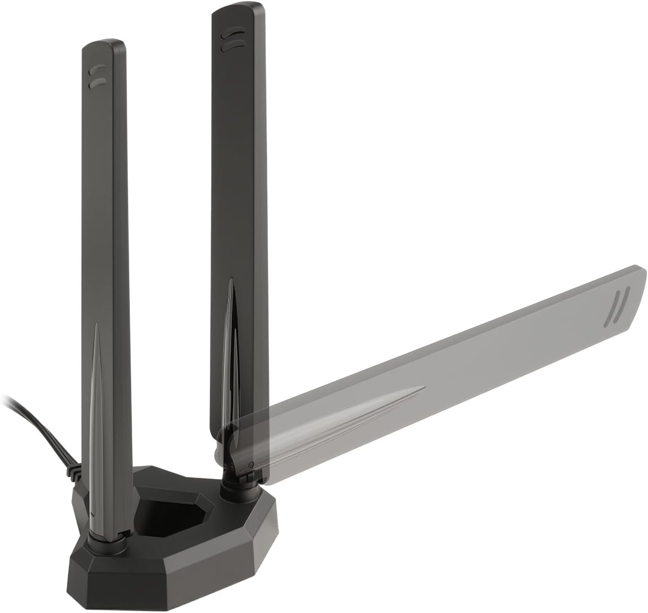 Eightwood Tri-Band WiFi 7 Motherboard Antenna for ASUS Gaming PC, Magnetic Base with 6.5ft Cable, Compatible with ROG Strix X870E-E, TUF Gaming B850-PLUS/X870-PLUS, ROG Crosshair X870E Hero