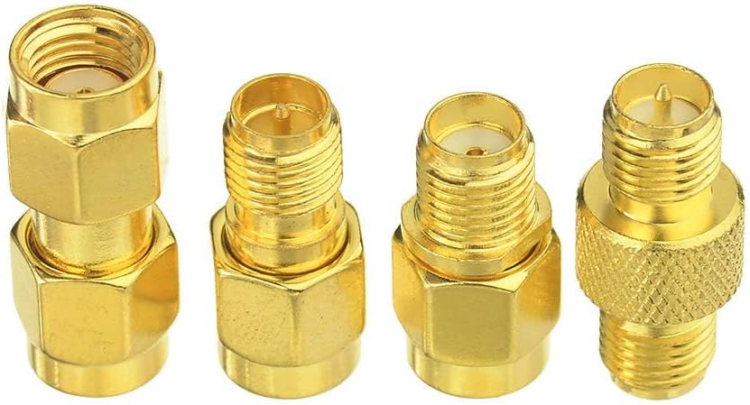 Eightwood WiFi Adapter Antenna Adapter Kit SMA to RP SMA 4 Type for WiFi Card WLAN PCI Cards Wireless Router Bluetooth ZigBee Multi-Way