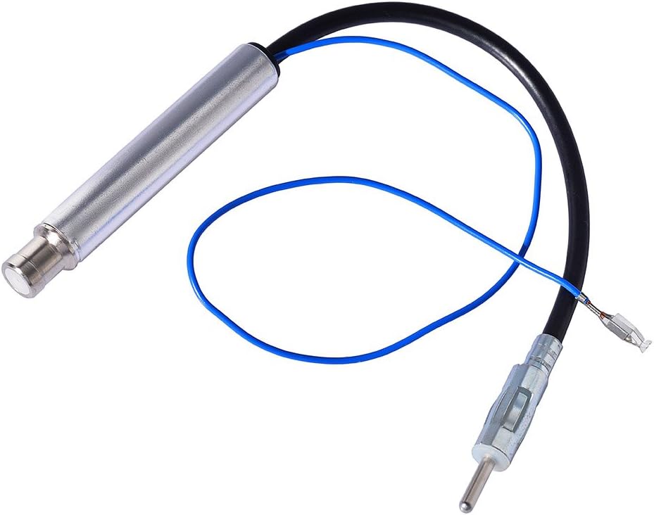 Eightwood Signal Amplifier AM/FM Kupplung ISO Buchse auf DIN Male Antennenadapter Radio Antenna Splitter für Auto Radio MEHRWEG