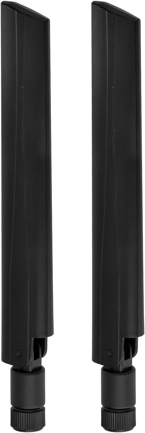 Eightwood Antenne 5G 4G LTE SMA Anschluss 3 dBi mit 3 m Verlängerungskabel RG174 unterstützt Zellbänder 698 – 960 MHz/1710 – 2690 MHz, kompatibel mit Industrial Router 4G LTE