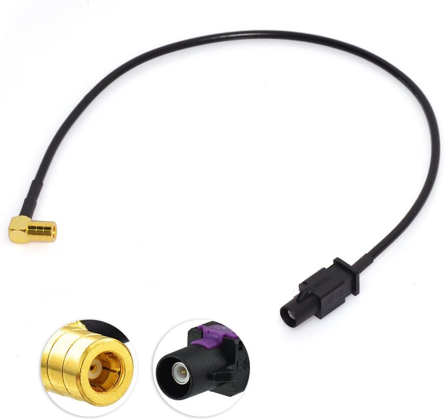 Eightwood SMB Fakra Kabel SMB Right Angle Plug auf Fakra A Male DAB Antenne Kabel RG174 30cm 12inch 2 Stücke für Ham Radio MEHRWEG